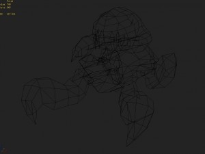 low poly 3d monster - blood larvae Modello 3D