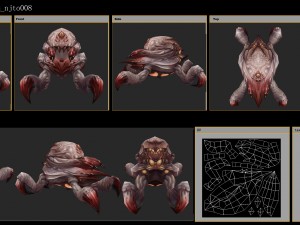 low poly 3d monster - blood larvae Modello 3D