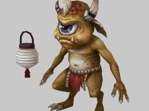low poly 3d monster - mountain demon 3Dモデル