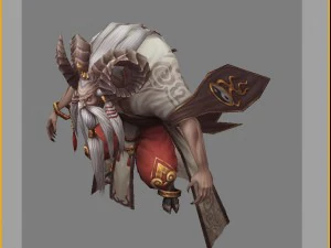 low poly 3d monster - sheep lily 3D Model