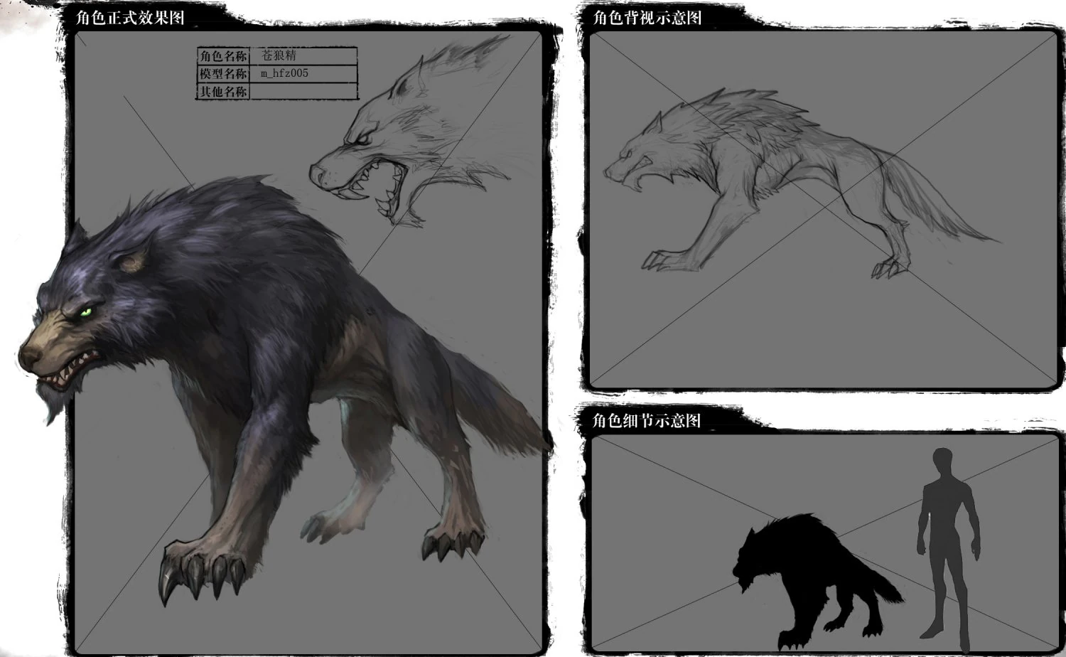 low poly 3d monster - wild wolf 3D Model .c4d .max .obj .3ds .fbx .stl .blend 