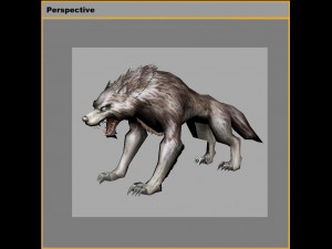 low poly 3d monster - wild wolf Model 3D