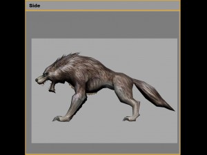 low poly 3d monster - wild wolf Model 3D