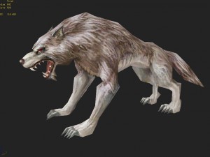 low poly 3d monster - wild wolf Model 3D