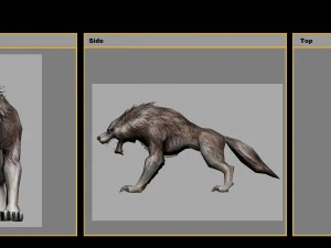 low poly 3d monster - wild wolf 3D Model