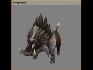 low poly 3d monster - boar 3D 모델