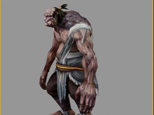low poly 3d monster - alien taoist Modèle 3D