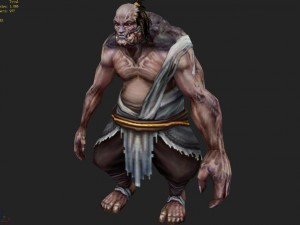 low poly 3d monster - alien taoist Modèle 3D