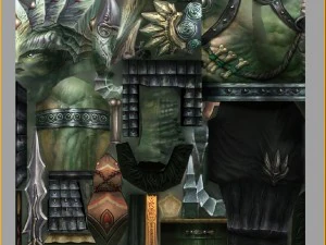 लो पॉली 3डी मॉन्स्टर - सिल्वर हॉर्न 3D मॉडल