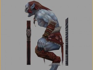 low poly 3d monster - silver rhino shield soldier Model 3D