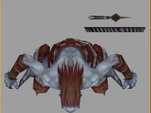 low poly 3d monster - silver rhino shield soldier Model 3D