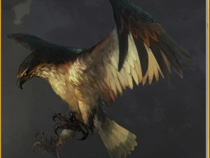 low poly 3d monster - hawk 3D Model