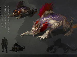 laag poly 3D monster - gevangene beest 3D Model