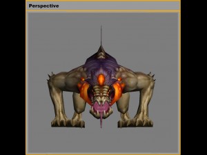 low poly 3d monster - prisoner beast Model 3D