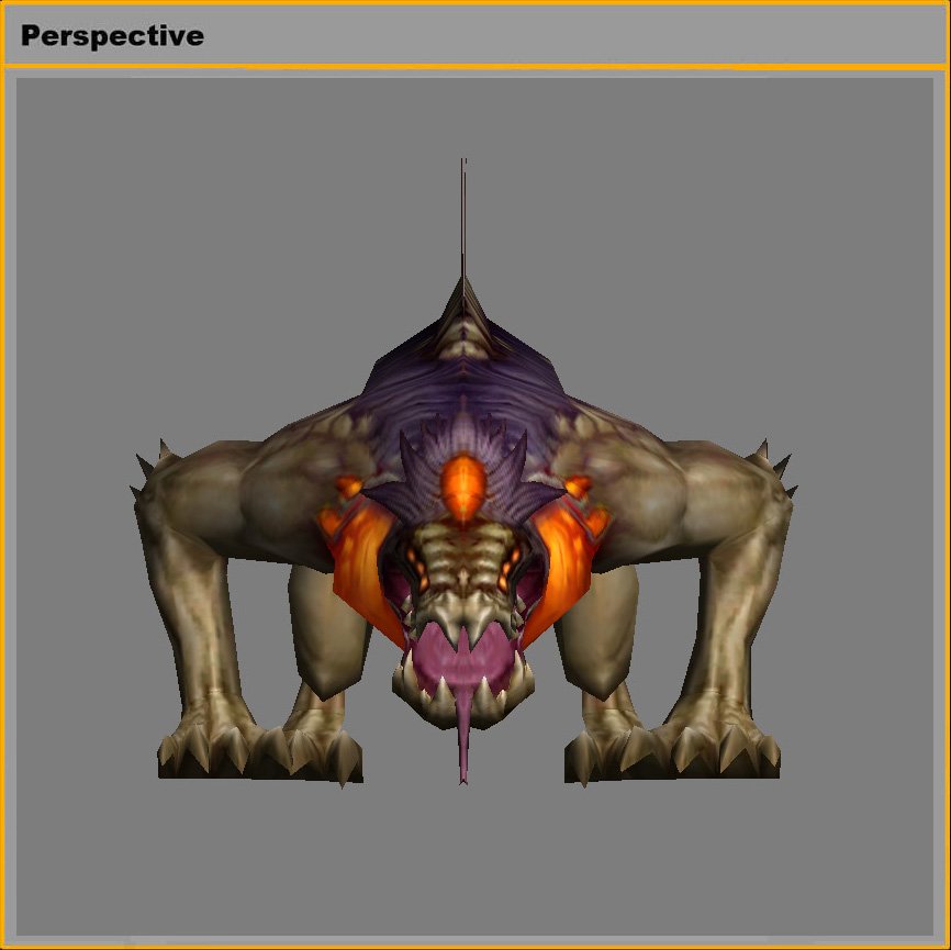 3D model Beast monster with teeth and claws VR / AR / low-poly