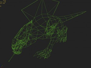 low poly 3d monster - prisoner beast Model 3D