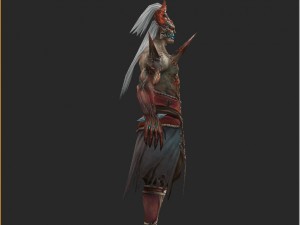 low poly 3d monster - native monster 01 3D Model