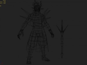 low poly 3d monster - native monster 01 3D Model