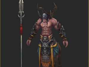 low poly 3d monster - native monster 02 Model 3D