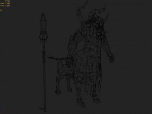 low poly 3d monster - native monster 02 Model 3D