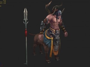 low poly 3d monster - native monster 02 Model 3D