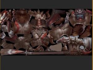 low poly 3d monster - native monster 03 3D Model