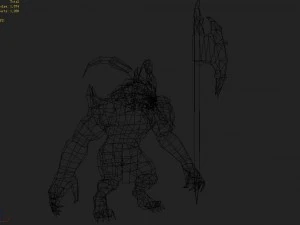 low poly 3d monster - native monster 03 3D Model