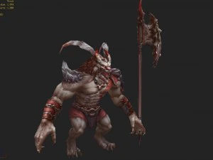 low poly 3d monster - native monster 03 3D Model