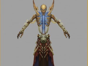 low poly 3d monster - remote the skeleton 3D Model