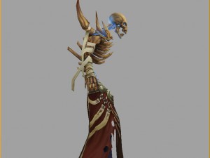 low poly 3d monster - remote the skeleton 3Dモデル
