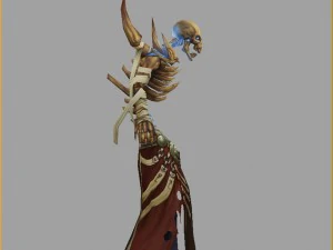 low poly 3d monster - remote the skeleton 3D Model