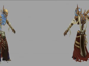 low poly 3d monster - remote the skeleton 3D Model