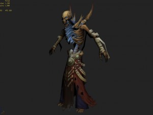 low poly 3d monster - remote the skeleton 3Dモデル