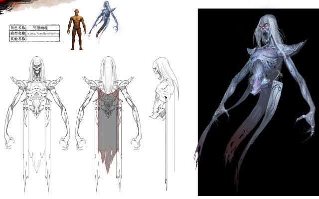 low poly 3d monster - sorrow ghost Model 3D .c4d .max .obj .3ds .fbx .stl .blend 
