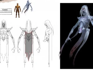 laag poly 3D-monster - verdrietgeest 3D Model