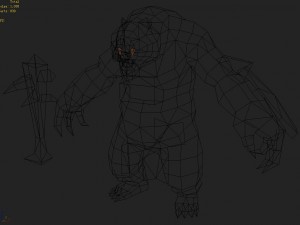 low poly 3d monster - trichotillomania 3D Model