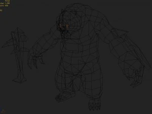 low poly 3d monster - trichotillomania 3D Model