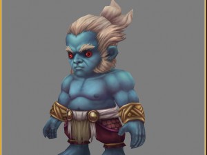 low poly 3d monster - growth master 01 3D Model