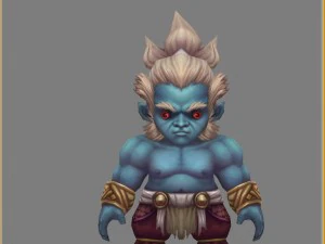 low poly 3d monster - growth master 01 3D Model