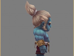 low poly 3d monster - growth master 01 3D Model