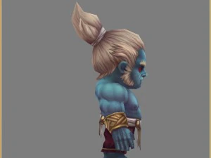 low poly 3d monster - growth master 01 3D Model