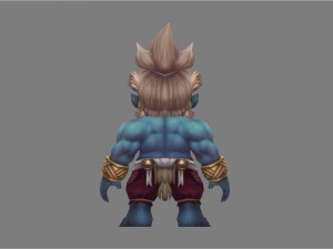 low poly 3d monster - growth master 01 3D Model