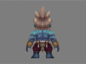 low poly 3d monster - growth master 01 3D Model