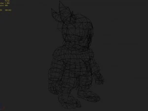 low poly 3d monster - growth master 01 3D Model