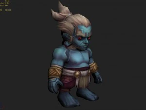 low poly 3d monster - growth master 01 3D Model
