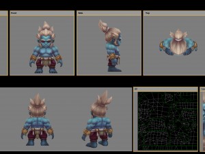 low poly 3d monster - growth master 01 3D Model