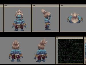 low poly 3d monster - growth master 01 3D Model