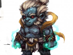 low poly 3d monster - growth king 02 3D-Modell