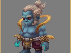 low poly 3d monster - growth king 02 Modèle 3D