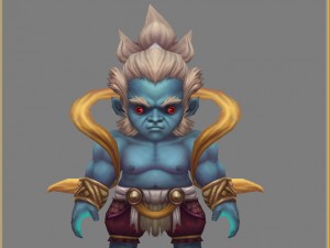 low poly 3d monster - growth king 02 Modèle 3D
